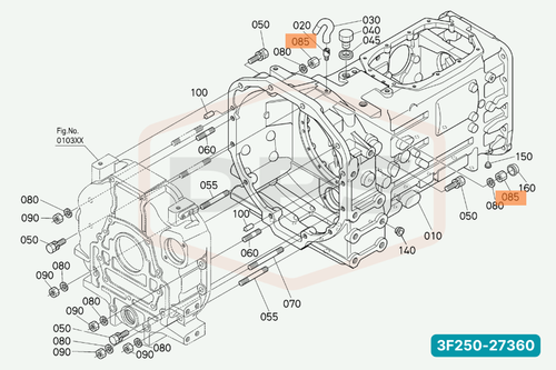 KUBOTA 3F250-27360 NUT