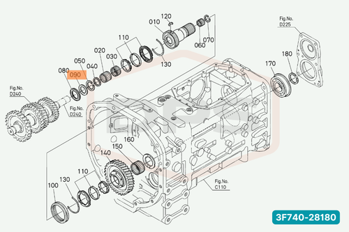 KUBOTA 3F740-28180 WASHER