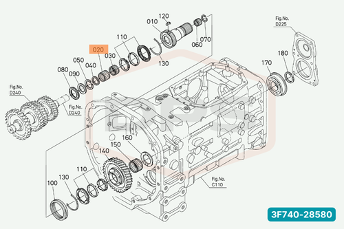 KUBOTA 3F740-28580 BEARING