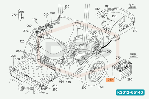 KUBOTA K3012-65140 LABEL