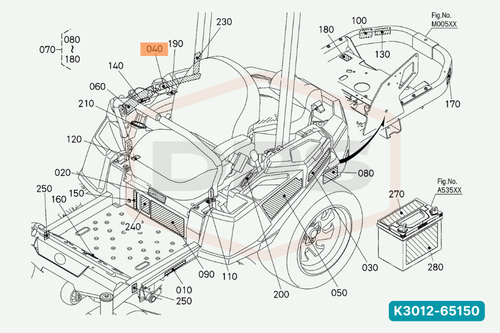 KUBOTA K3012-65150 LABEL