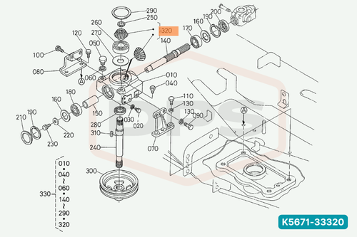 KUBOTA K5671-33320 GEAR KIT