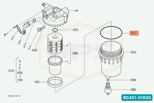 KUBOTA RD451-51930 ORING