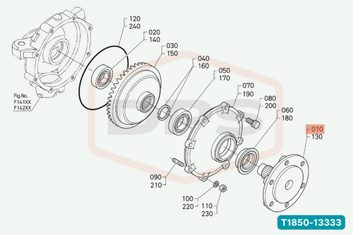 T1850-13333 AXLE