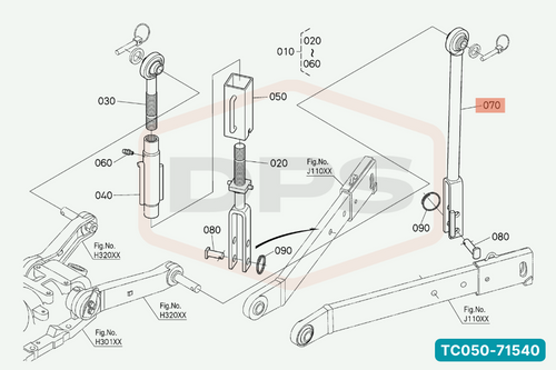 TC050-71540 LIFT ROD