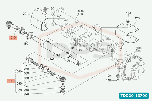 TD030-13700 TIE ROD END