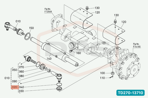 KUBOTA TD270-13710 TIE ROD END