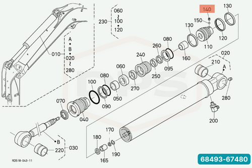 KUBOTA 68493-67480 SCREW SET
