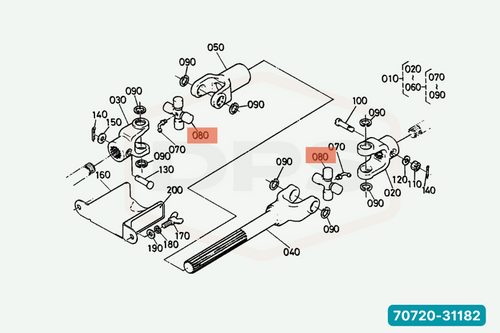KUBOTA 70720-31182 JOINT
