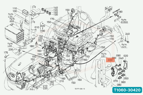 KUBOTA T1060-30420 CASE