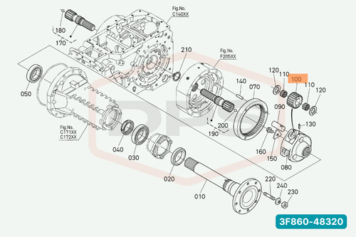 KUBOTA 3F860-48320 GEAR