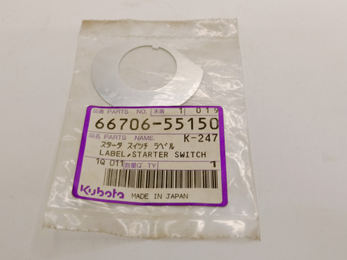 KUBOTA 66706-55150 LABEL