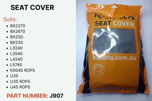 KUBOTA J907 SEAT COVER