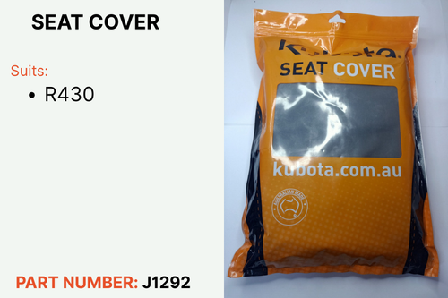 KUBOTA J1292 SEAT COVER
