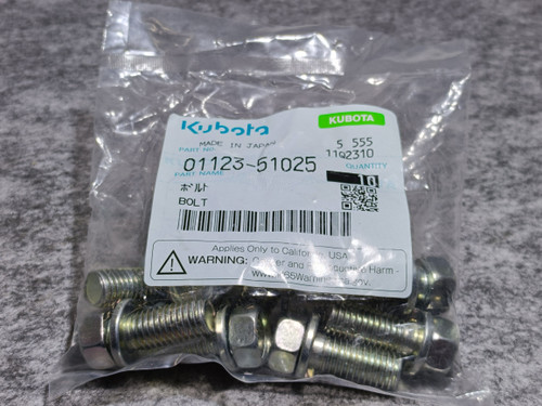 KUBOTA 01123-51025 BOLT