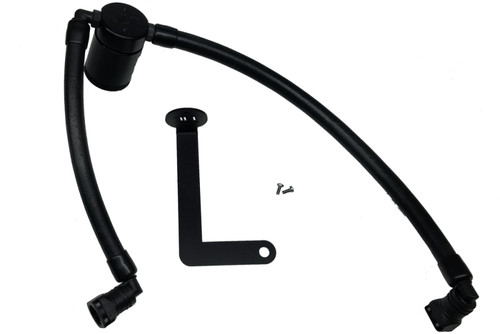 J&L 10-19 Ford Flex EcoBoost V6 Passenger Side Oil Separator 3.0 - Black Anodized - 3035P-B