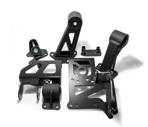 Innovative 94-01 Integra J-Series Black Steel Mounts 85A Bushings (w/ Alt. Relocation Bracket) - 80150-85A User 1