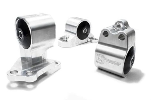 Innovative 92-95 Civic B/D Series Silver Aluminum Mounts Solid Bushings (Auto to Manual 3 Bolt) - B40152-SOLID User 1