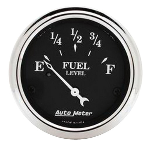 Autometer 2 1/16in Old Tyme 73-10 Ohm Electronic Fuel Level Gauge - Black - 1716 Photo - Primary