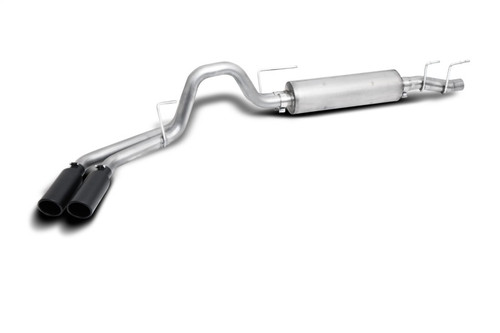 Gibson 21-22 Ford F150 Truck 5.0L 3/2.5in Cat-Back Dual Sport Exhaust System Stainless - Black Elite - 69225B Photo - Primary