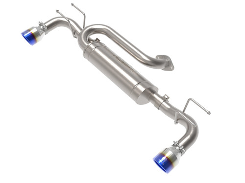 aFe 19-22 Mazda 3 L4 2.5L Takeda 3in to 2-1/2in 304 SS Axle-Back Exhaust w/ Blue Flame Tip - 49-37023-L Photo - Primary