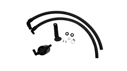 J&amp;L 2022-2023 Toyota Tundra 3.5L Turbo Oil Separator 3.0 Driver Side - Black Anodized - 3115D-B Photo - Primary