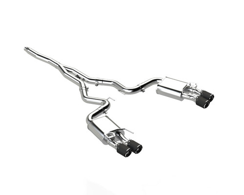 MBRP 18-22 Ford Mustang 2.3L Ecoboost 3in Cat-Back Exhaust w/ Quad Carbon Fiber SS Tips - T304 - S72233CF Photo - Primary