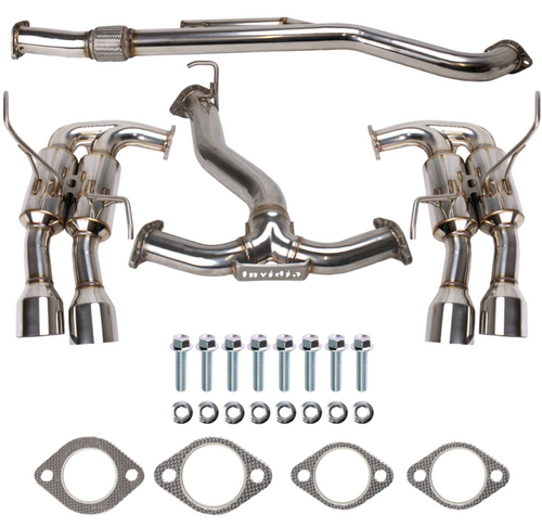 Invidia 2022+ Subaru WRX Gemini Single Layer Quad Stainless Steel Tip Cat-Back Exhaust - HS22WRXGM4SS User 1