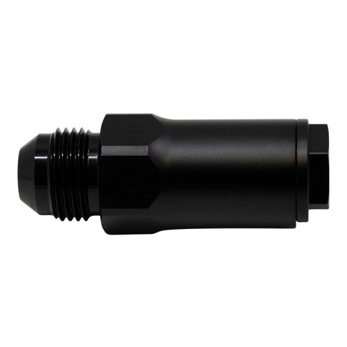 DeatschWerks 8AN Male Flare to 1/2in Ford Male EFI Quick Connect Adapter - Anodized Matte Black - 6-02-0107-B Photo - Primary
