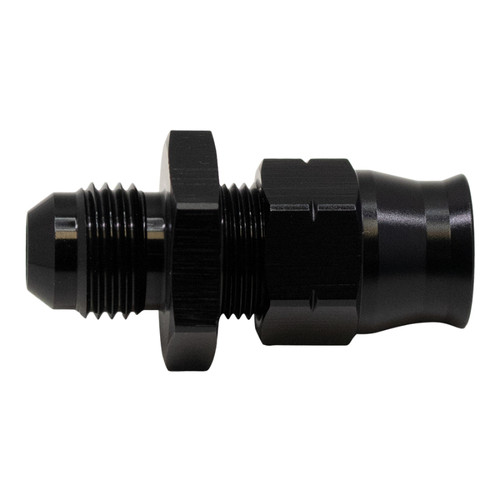 DeatschWerks 6AN Male Flare to 3/8in Hardline Compression Adapter - Anodized Matte Black - 6-02-0109-B Photo - Primary