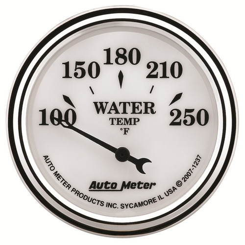 AutoMeter Gauge Water Temp 2-1/16in. 250 Deg. F Elec Old Tyme White II - 1237 Photo - Primary