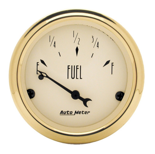 AutoMeter Gauge Fuel Level 2-1/16in. 0 Ohm(e) to 90 Ohm(f) Elec Golden Oldies - 1504 Photo - Primary