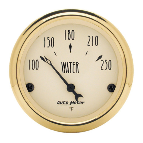 AutoMeter Gauge Water Temp 2-1/16in. 250 Deg. F Elec Golden Oldies - 1538 Photo - Primary