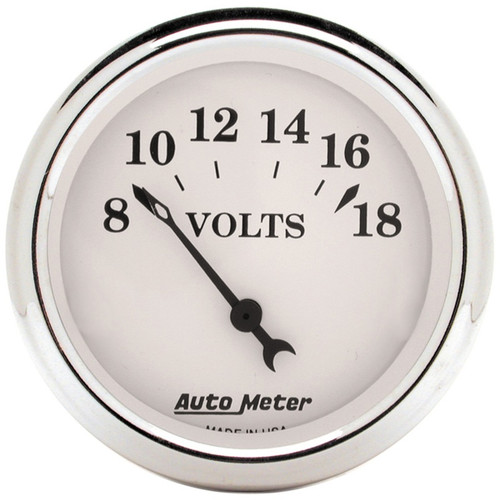 AutoMeter Gauge Voltmeter 2-1/16in. 18V Elec Old Tyme White - 1692 Photo - Primary