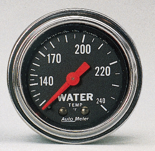 AutoMeter Gauge Water Temp 2-1/16in. 120-240 Deg. F Mechanical Traditional Chrome - 2432 Photo - Primary