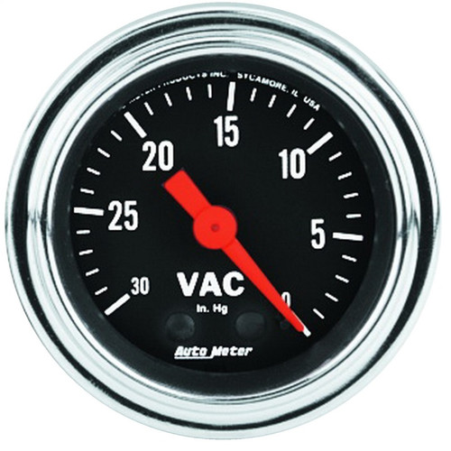AutoMeter Gauge Vacuum 2-1/16in. 30Inhg Mechanical Traditional Chrome - 2484 Photo - Primary