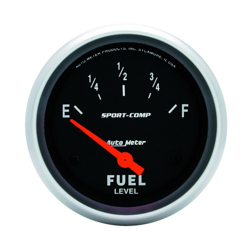 AutoMeter Gauge Fuel Level 2-5/8in. 0 Ohm(e) to 30 Ohm(f) Elec Sport-Comp - 3517 Photo - Primary