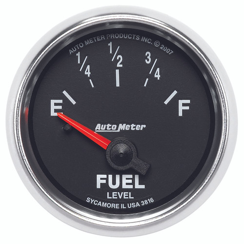 AutoMeter Gauge Fuel Level 2-1/16in. 240 Ohm(e) to 33 Ohm(f) Elec Gs - 3816 Photo - Primary