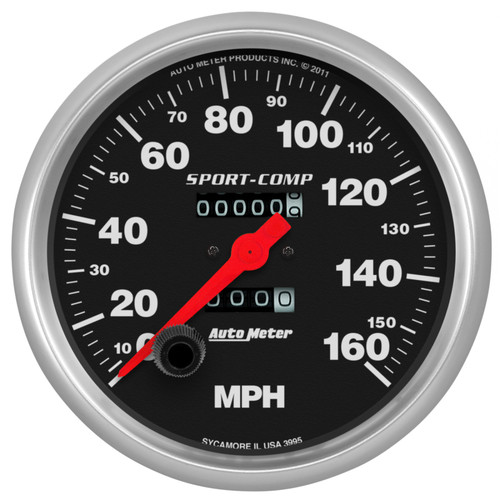 AutoMeter Gauge Speedometer 5in. 160MPH Mechanical Sport-Comp - 3995 Photo - Primary