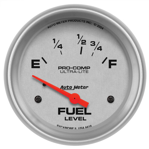 AutoMeter Gauge Fuel Level 2-5/8in. 16 Ohm(e) to 158 Ohm(f) Elec Ultra-Lite - 4418 Photo - Primary