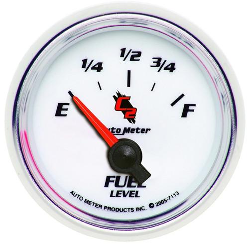 AutoMeter Gauge Fuel Level 2-1/16in. 0 Ohm(e) to 90 Ohm(f) Elec C2 - 7113 Photo - Primary