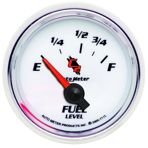 AutoMeter Gauge Fuel Level 2-1/16in. 73 Ohm(e) to 10 Ohm(f) Elec C2 - 7115 Photo - Primary