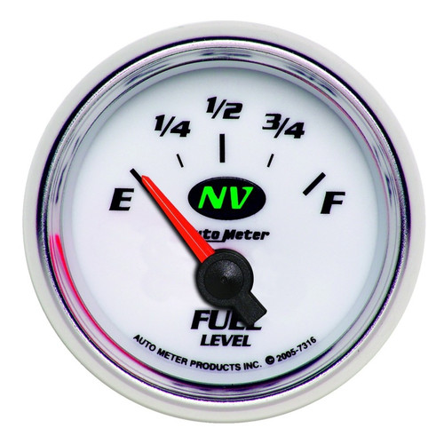 AutoMeter Gauge Fuel Level 2-1/16in. 240 Ohm(e) to 33 Ohm(f) Elec NV - 7316 Photo - Primary