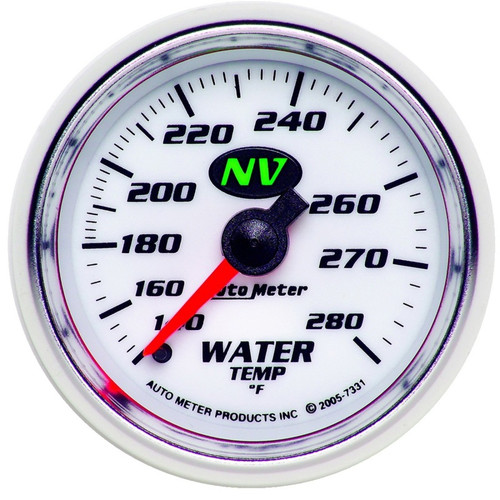 AutoMeter Gauge Water Temp 2-1/16in. 140-280 Deg. F Mechanical NV - 7331 Photo - Primary