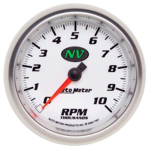 AutoMeter Gauge Tachometer 3-3/8in. 10K RPM In-Dash NV - 7497 Photo - Primary
