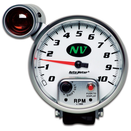 AutoMeter Gauge Tachometer 5in. 10K RPM Pedestal W/ Ext. Shift-Lite NV - 7499 Photo - Primary