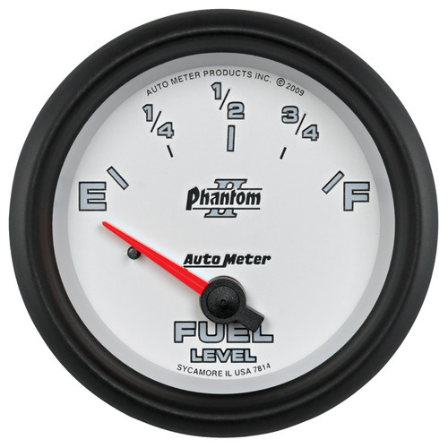 AutoMeter Gauge Fuel Level 2-5/8in. 0 Ohm(e) to 90 Ohm(f) Elec Phantom II - 7814 Photo - Primary