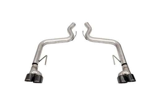 Corsa 18-21 Ford Mustang GT Black 3.0in PVD AxleBack Exhaust w/4.0in Quad Pro Tips - 21087BLK Photo - Primary