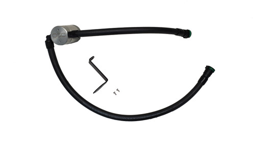 J&L 23-24 Ford F-250/F-350 7.3L Oil Separator 3.0 Passenger Side - Clear Anodized - 3094P-C Photo - Primary