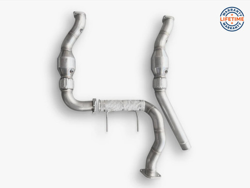 CVF Stainless Steel Downpipes with Built-In Turbo Adapters (2017-2020 3.5L Raptor F-150 EcoBoost)